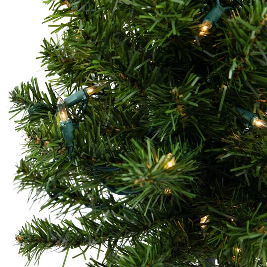 1.5ft. Pre-Lit Canadian Pine Artificial Christmas Tree, Clear Lights